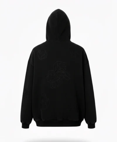 Minecraft x Very Cool Black Sketch Pullover Hoodie