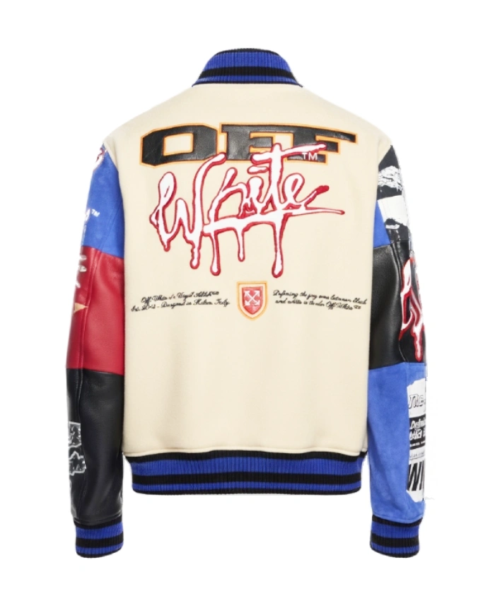 Multi patch varsity jacket