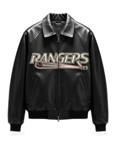 NY Rangers Kith AVIREX 2026 Black Jacket