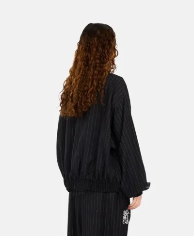 Nana Ouyang Signature Black Pinstripe Tracksuit