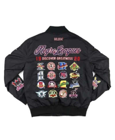Negro Leagues Baseball Commemorative Black Bomber Jacket