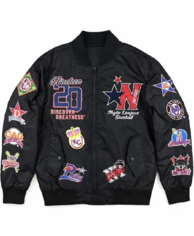 Negro Leagues Black Bomber Jacket