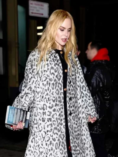 Nicole Kidman NYC 2026 Leopard Print Fashion Coat