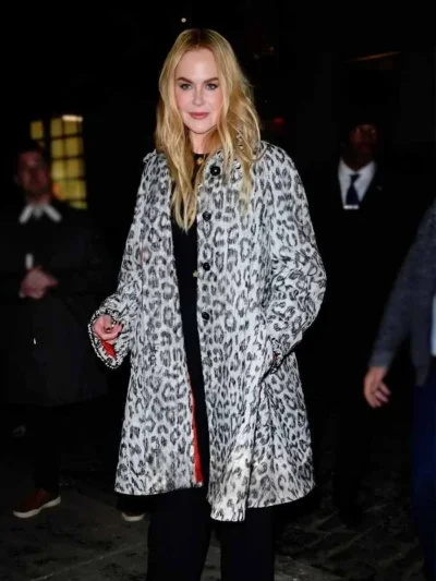 Nicole Kidman NYC 2026 Leopard Print Fashion Coat