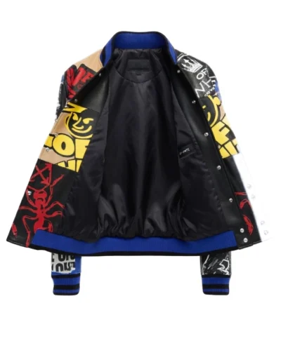 Off White varsity leather jacket