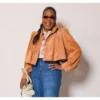 Oprah Winfrey 2026 Paris Fashion Week Cropped Jacket
