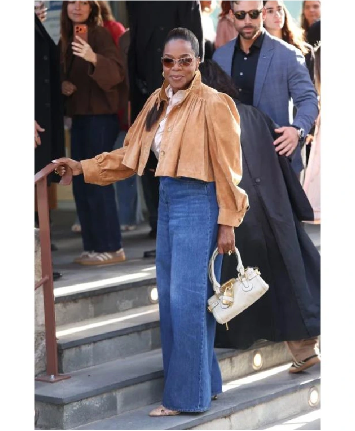 Oprah Winfrey 2026 Paris Fashion Week Cropped Jacket