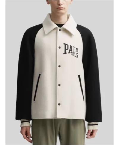 Palm Angels Wool Leather Jacket