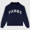 Parke Sport Stripe Mockneck Sweatshirt