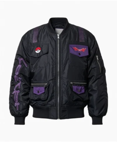 Pokémon Black Poké Ball Bomber Jacket