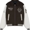 Racing varsity black jacket