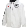 Raiders Team Coaches White Full-Snap Hoodie