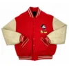 Red Mickey Mouse Varsity Jacket