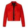 Red Suede Valentino Jacket