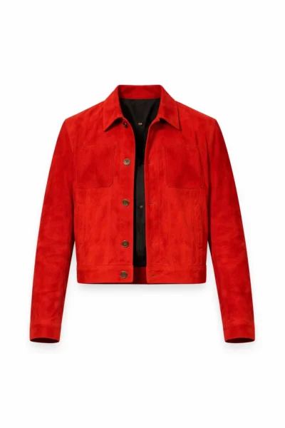 Red Suede Valentino Jacket