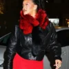 Rihanna Valentine’s Day 2026 Black Leather Jacket