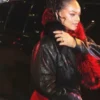Rihanna Valentine’s Day 2026 Black Leather Jacket