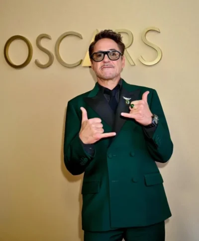 Robert Downey Jr. Oscars 2026 Green Suit