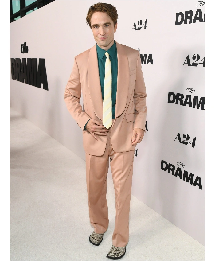 Robert Pattinson Red Carpet Pink Suit