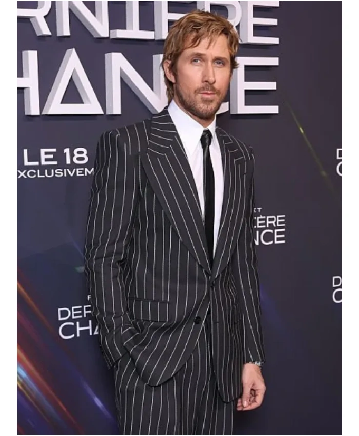 Ryan Gosling Inspired Project Hail Mary Pinstripe Blazer