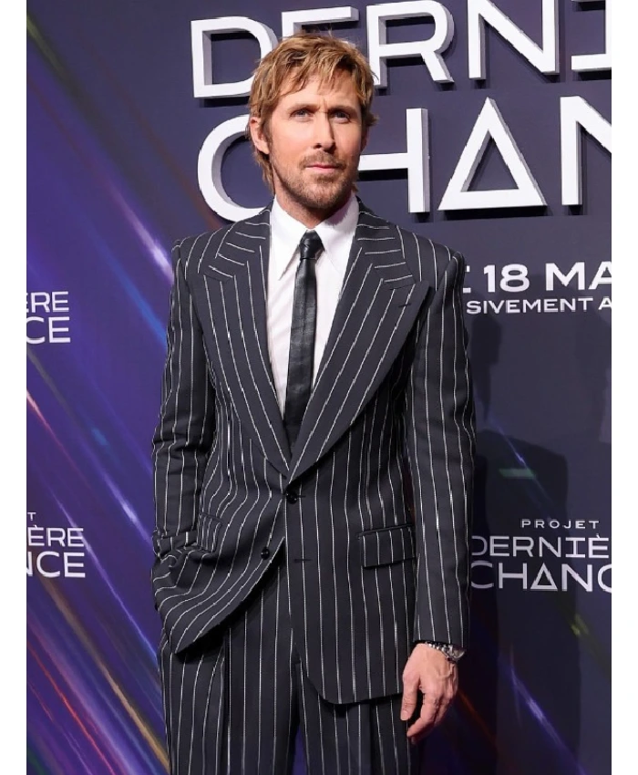 Ryan Gosling Inspired Project Hail Mary Pinstripe Blazer