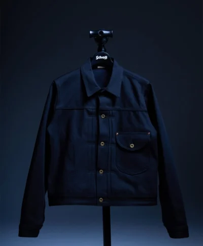 Schott x Lee Black 101 J Cowboy Denim Jacket