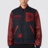 Scuderia Ferrari Q-Cycle Nylon & Leather Bomber