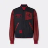 Scuderia Ferrari Q-Cycle Nylon & Leather Bomber ferrari