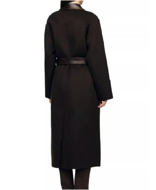 Sharon Newman The Young and the Restless Brown Coat With Leather Collar for sale