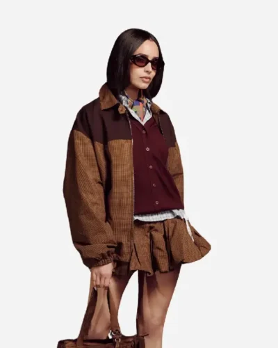 Sofia Carson Fashion Week Jacket