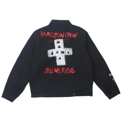 Steadman Stars Unisex Black Quilted Zip-Up Jacket