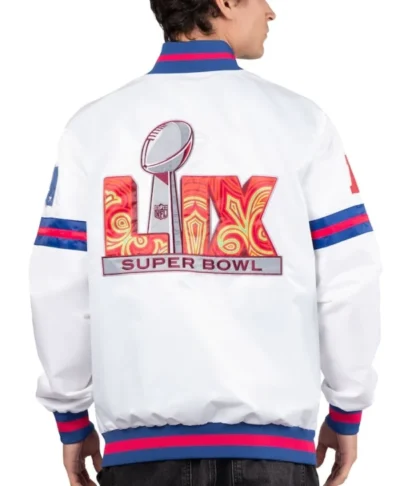 Super Bowl LIX White Varsity Jacket