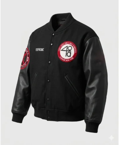 Supreme 40 Acres Malcolm X Varsity Jacket