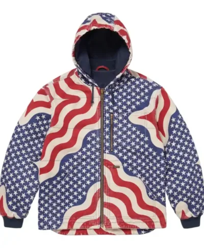 Supreme Quilted Flag Jacket