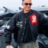 Supreme Tourist Black Varsity Jacket