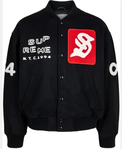 Supreme Tourist Black Varsity Jacket