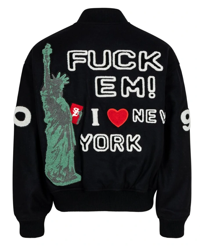 Supreme Tourist Black Varsity Jacket