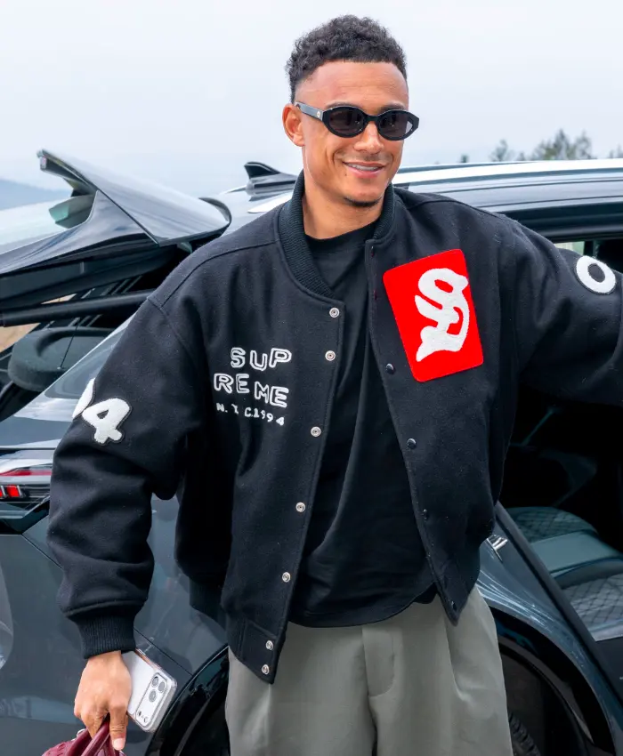 Supreme Tourist Black Varsity Jacket