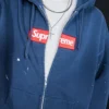 Supreme x MM6 Maison Margiela Blue Hoodie