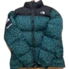 Supreme x TNF Green Leopard Insulated Nuptse Jacket