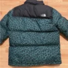 Supreme x TNF Green Leopard Insulated Nuptse Jacket