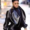 Teyana Taylor 2026 NYC Black Leather Jacket