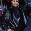 Teyana Taylor 2026 NYC Black Leather Jacket