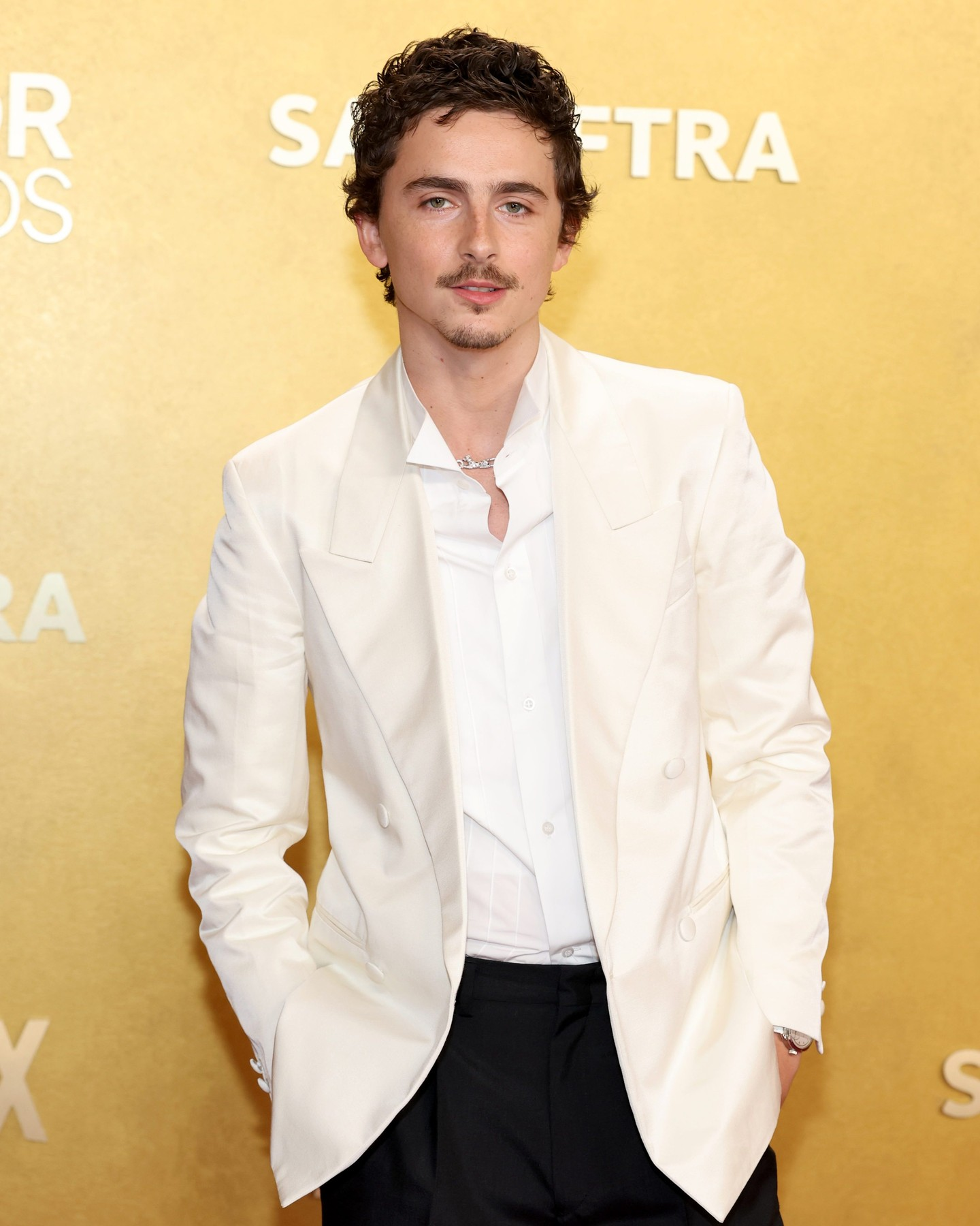 Timothée Chalamet White Blazer