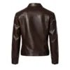Travis Kelce Dark Brown Leather Jacket for sal