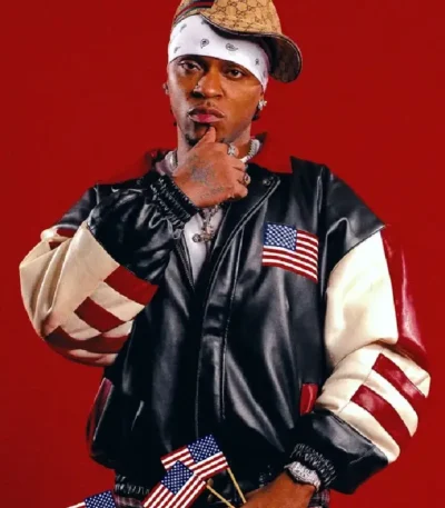 Txyy USA Flag Leather Jacket