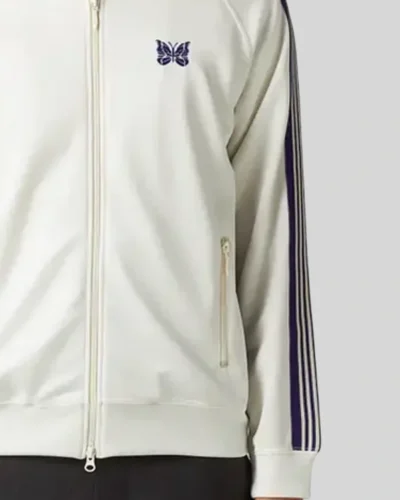 White Polyester Track Jacket