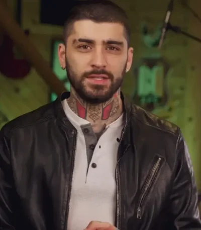 Zayn Malik leather biker jacket