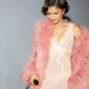 Zendaya The Drama Pink Fur Coat