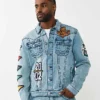 jimmy varsity patch big t denim jacket